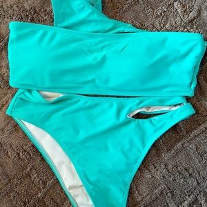 SHEIN Aqua Blue Bikini Set